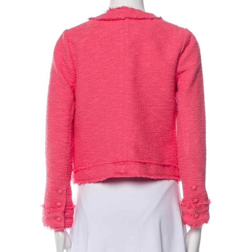 L’Agence Keaton Coral Rose Fringe Blazer Jacket NWT - Picture 10 of 12